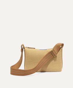 The Casual Crossbody - Brown Butter Raffia-Knit