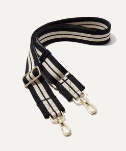 The Crossbody Strap - Black and White Stripe
