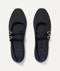 The Double Buckle Mary Jane - Black