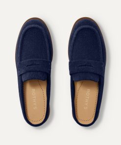 The Penny Loafer Mule - ReVelvet™ Navy