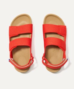 The Kids Double Strap Sandal - Firetruck Red