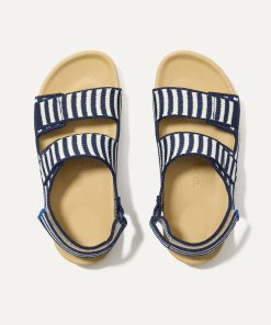 The Kids Double Strap Sandal - Sailor Stripes