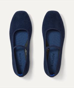 The Max Square Mary Jane - ReVelvet™ Navy