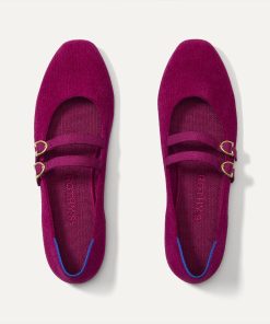 The Double Buckle Mary Jane - ReVelvet™ Mulberry