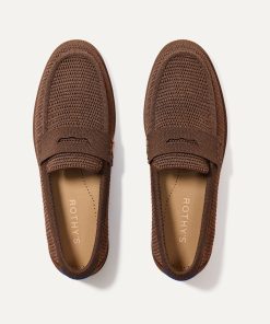 The Penny Loafer - Cinnamon Raffia-Knit