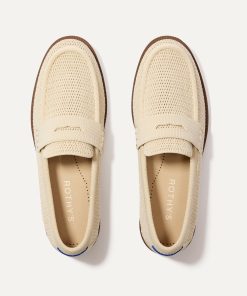 The Penny Loafer - Conch Raffia-Knit