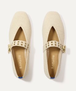 The Max Buckle Mary Jane - Cream Woven