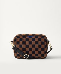 The Crossbody Camera Bag - ReVelvet™ Umber Check