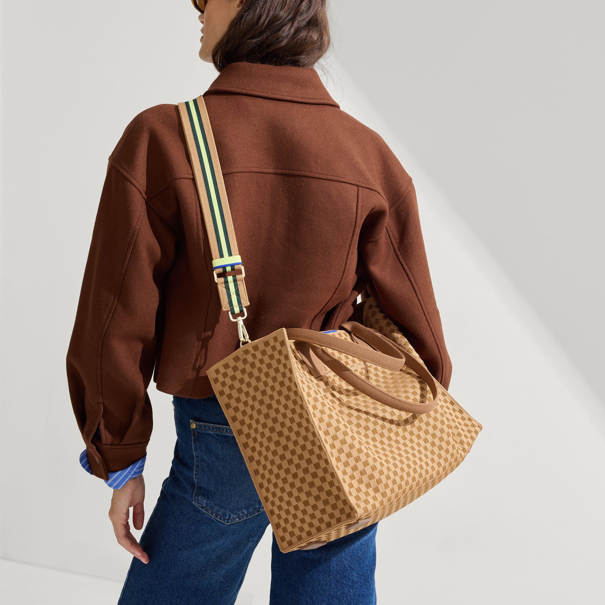 BasketweaveClassicTote_Hazelnut_CrossbodyStrap_NeonPineStripe.jpg